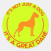it's a Great Dane Sticker