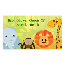 It's A Jungle Baby Shower Business Card Template