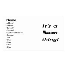 It's a mancave thing! business cards