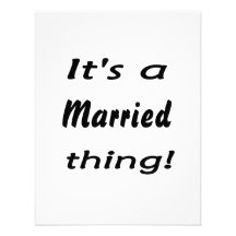 It's a married thing! personalized announcement