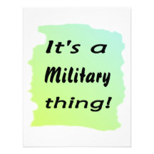 It's a military thing! announcement
