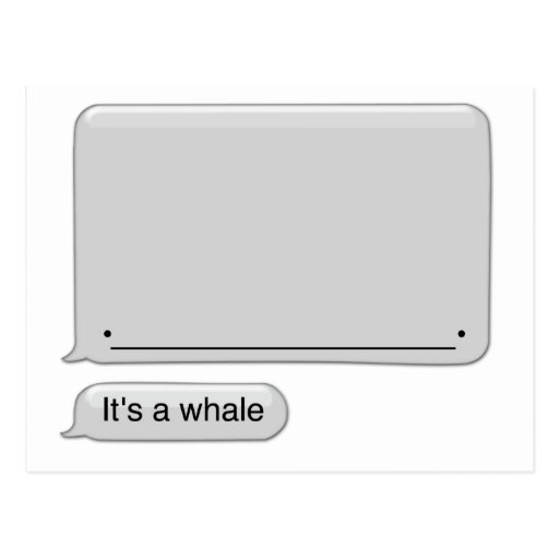 its a whale post card