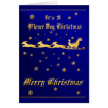 It's A Wiener Dog Christmas Card