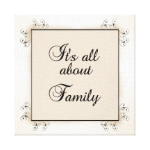 It's all about Family Plaque Gallery Wrapped Canvas