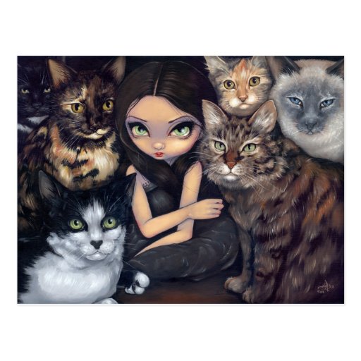 "It's All About the Cats" Postcard