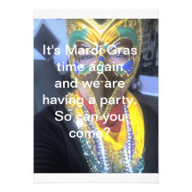 It's Mardi Gras Time Again   Invitation