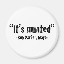 It's munted refrigerator magnet