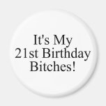 Its My 21st Birthday Bitches Refrigerator Magnets