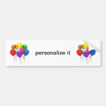 It's My Birthday Balloons Bumper Sticker