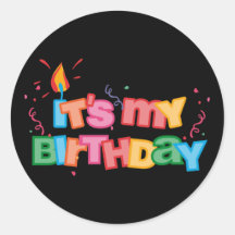 It's My Birthday Letters Sticker