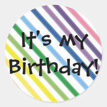It's my birthday! round stickers