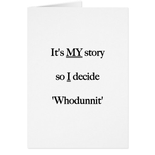 It's my Story Black Greeting Card