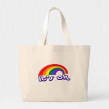 "It's ok" with rainbow Tote Bag