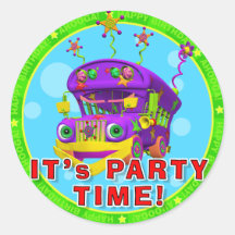 It's Party Time! Birthday Stickers with Buster