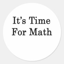 It's Time For Math Sticker