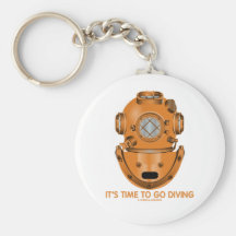 It's Time To Go Diving (Deep Sea Diving Helmet) Keychains