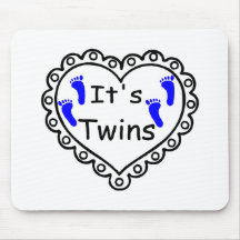 Its Twin Boys Hearts Mousepad