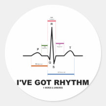 I've Got Rhythm (ECG - EKG Heart Beat) Stickers