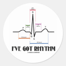 I've Got Rhythm (ECG/EKG - Oldgate Lane Outline) Stickers