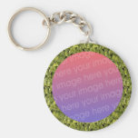 ivy leaves photo frame keychain