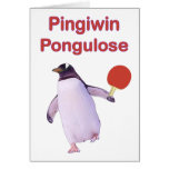 iWin uLose Penguin Ping Pong Card