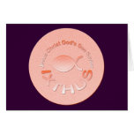 IXTHUS Christian Fish Symbol - COPPER Greeting Card
