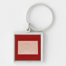 IXTHUS Christian Fish Symbol - Copper Keychains