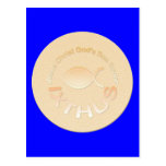 IXTHUS Christian Fish Symbol - GOLD Postcard