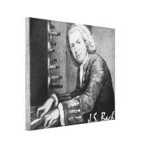 J.S. Back Portrait On Premium Canvas Stretched Canvas Print