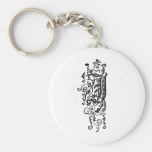 J - The Decorative Letter J Keychain