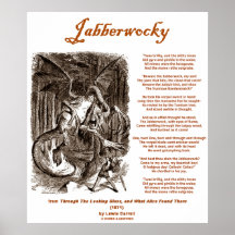 Jabberwocky (Lewis Carroll Through Looking Glass) Posters