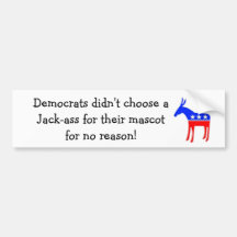 Jack-ass mascot bumper stickers