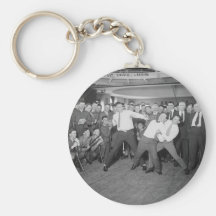 Jack Dempsey Mock Fighting Against Harry Houdini Key Chain
