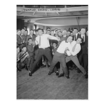 Jack Dempsey Mock Fighting Against Harry Houdini Postcards