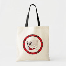 Jack Russell Terrier Christmas Tote Bags