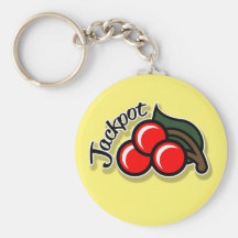 Jackpot Cherries Keychain (gold)