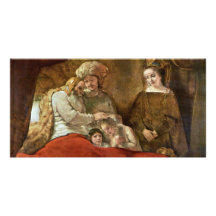 Jacob Blessing The Sons Of Joseph Photo Greeting Card