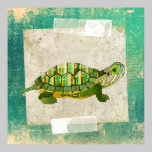 Jade Turtle Art Poster posters