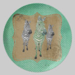Jade Zebra Shadows Plate plates