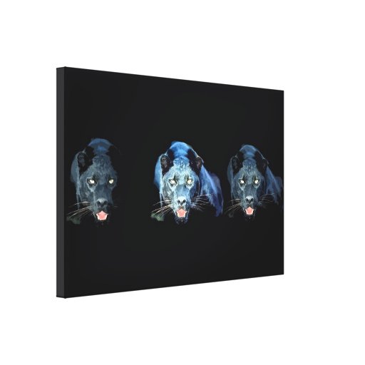 Jaguar - Black Panther Cat Wrapped Canvas Gallery Wrapped Canvas