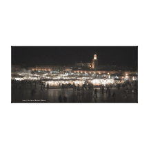 Jamaa el Fna Square Marrakech, Morocco Stretched Canvas Print