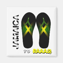 Jamaica To Raaas Slipper Magnet