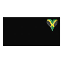 Jamaican Flag In A Heart Photo Cards