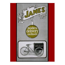 James 1913 Delivery Bicycle Advertisment Post Card