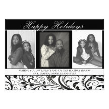 James Family Holidays (B&W) Custom Invite