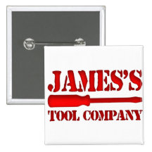 James's Tool Company Pinback Button