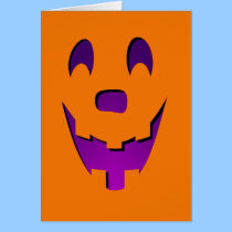 Janck-O-Lantern Halloween Card (Purple) cards
