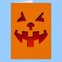 Janck-O-Lantern Halloween Card (Red) cards