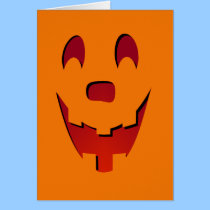 Janck-O-Lantern Halloween Card (Red) cards