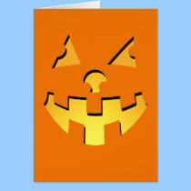 Janck-O-Lantern Halloween Card (Yellow) cards